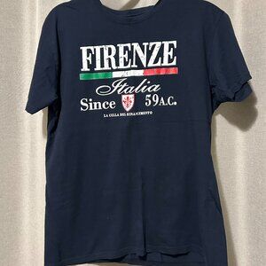 Souvenir Tee Shirt Florence Italy - 100% Cotton - Firenze - Unisex